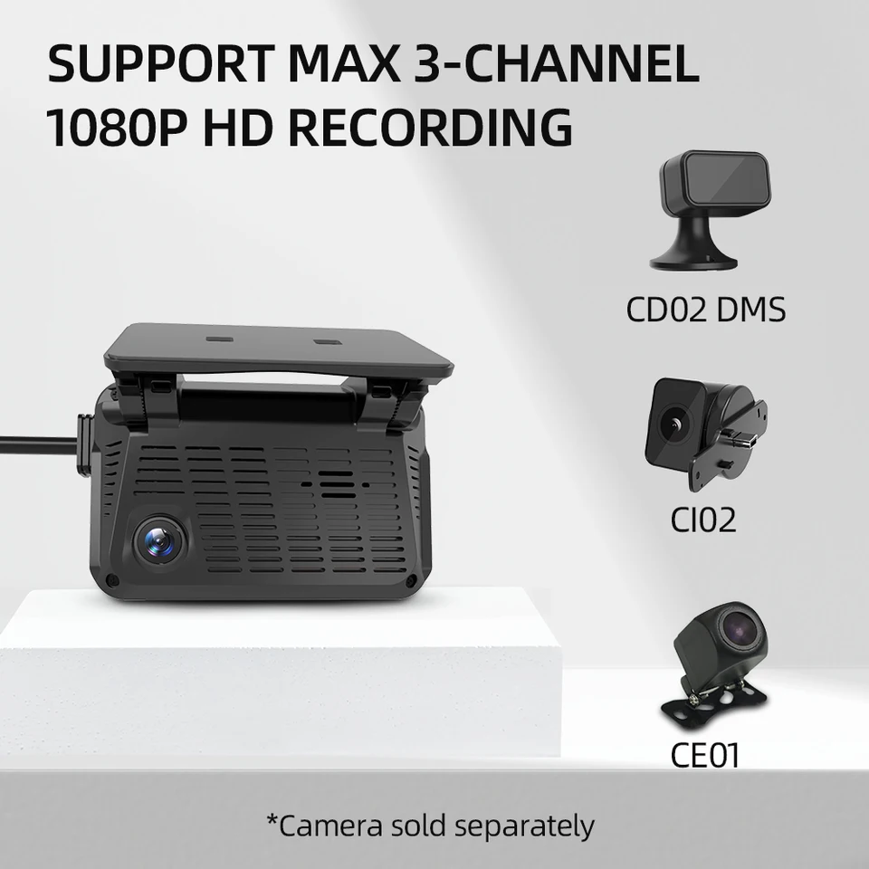 Jimiot New JC371 4G AI DashCam ADAS 3 Channes Live Video GPS