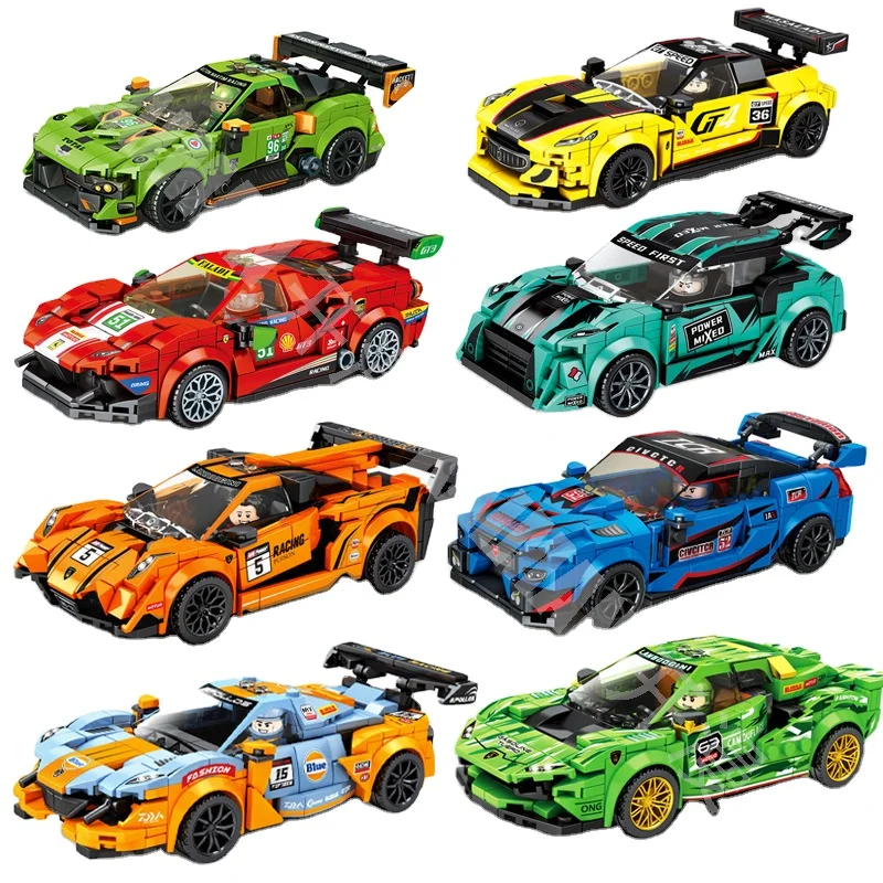 KS DIY Educational Mini Construction legos Technic Car Building Blocks Sets Super Racing Cars Model For Kids