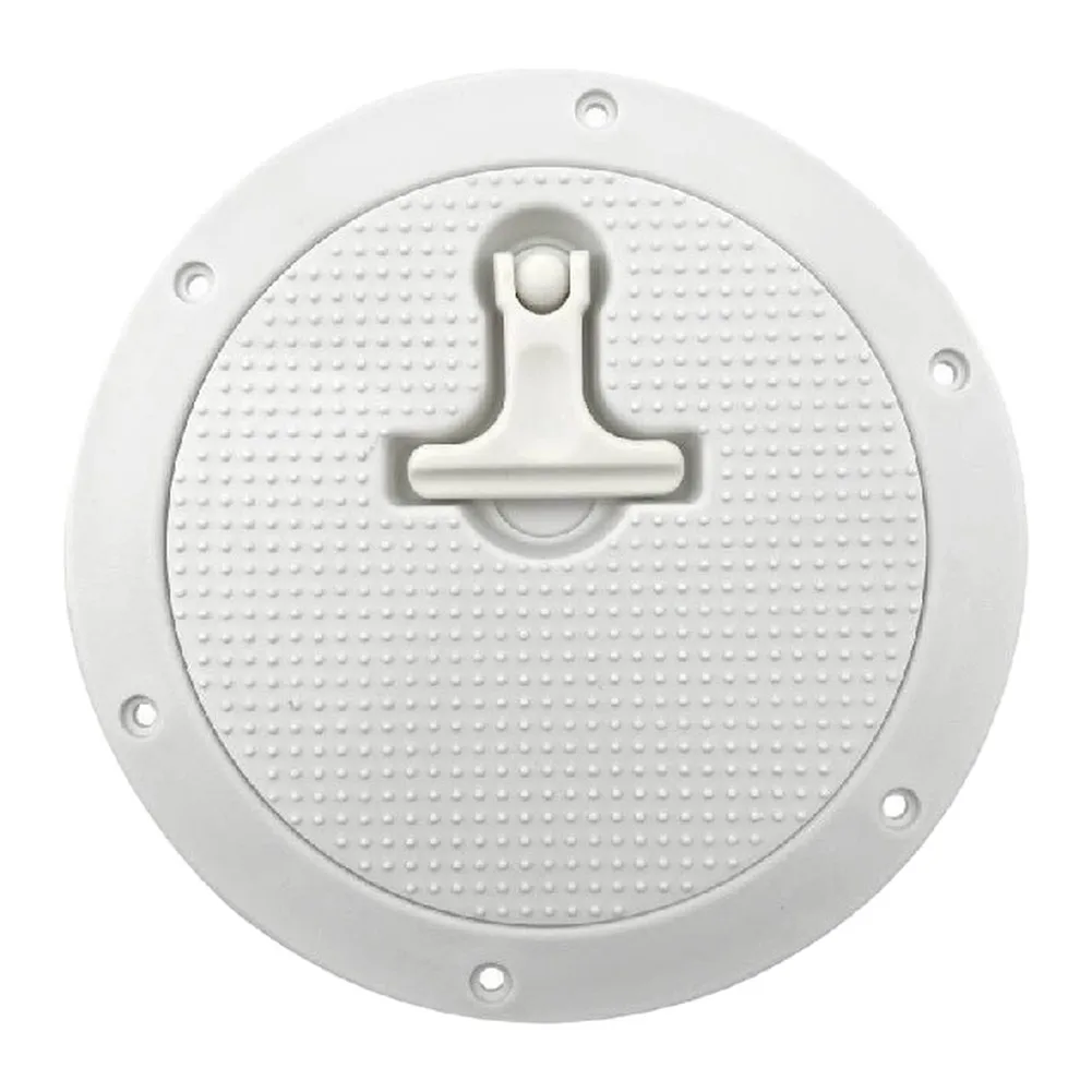 6 Inch Marine Deck For access Cover Made from Tough Nylon with Rotating Handle and Removable Panel for Harsh Environments