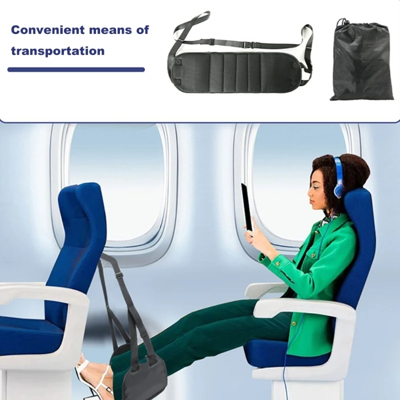 Foot Hammock Removable Rest Pad High Weight Capacity Design For Airline Comfort