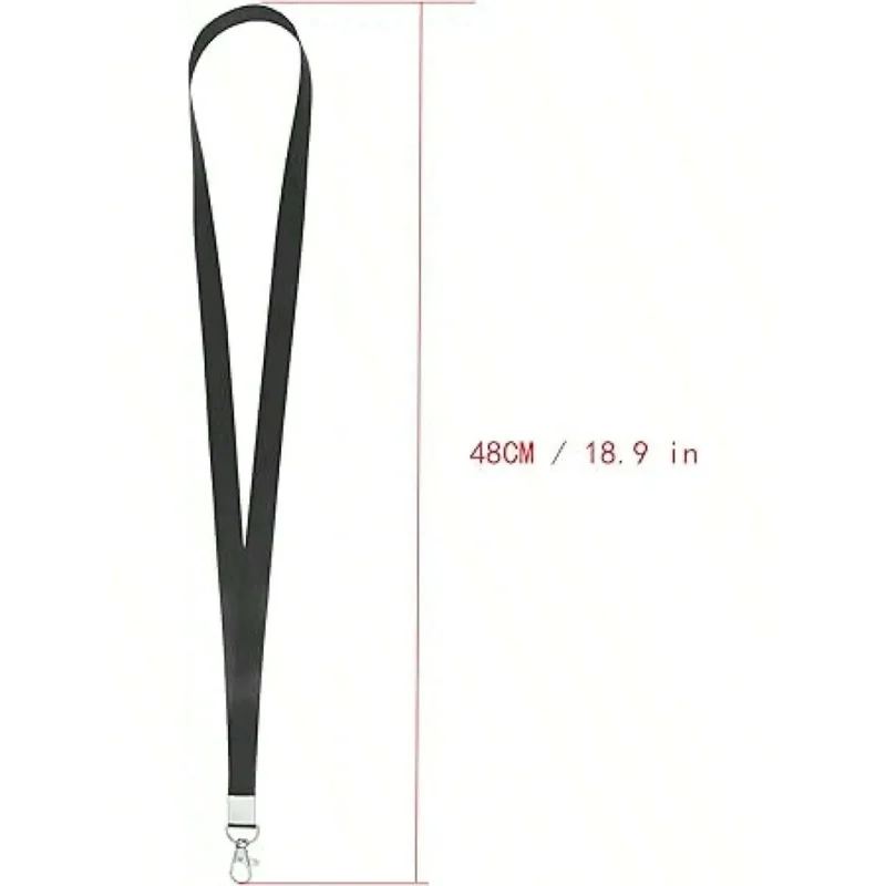 Cruise Lanyard With ID Holder Sets - Flat ID Lanyard With Heavy Duty Clear Vertical ID Card Name Badge Holder (Black)