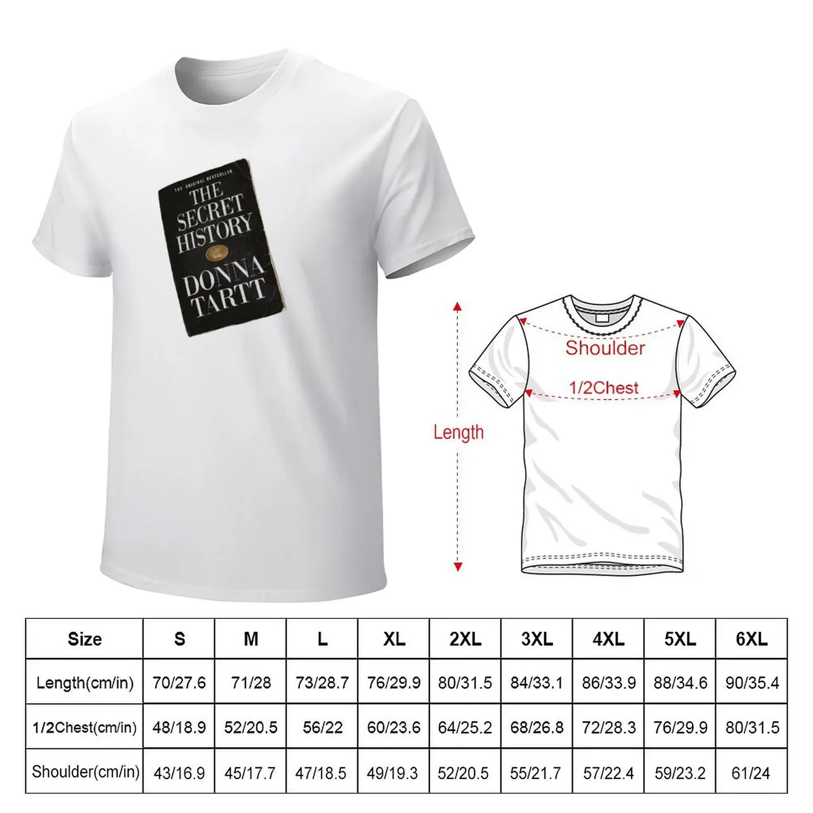 The secret history Book cover illustration T-Shirt kawaii clothes cute tops mens t shirts