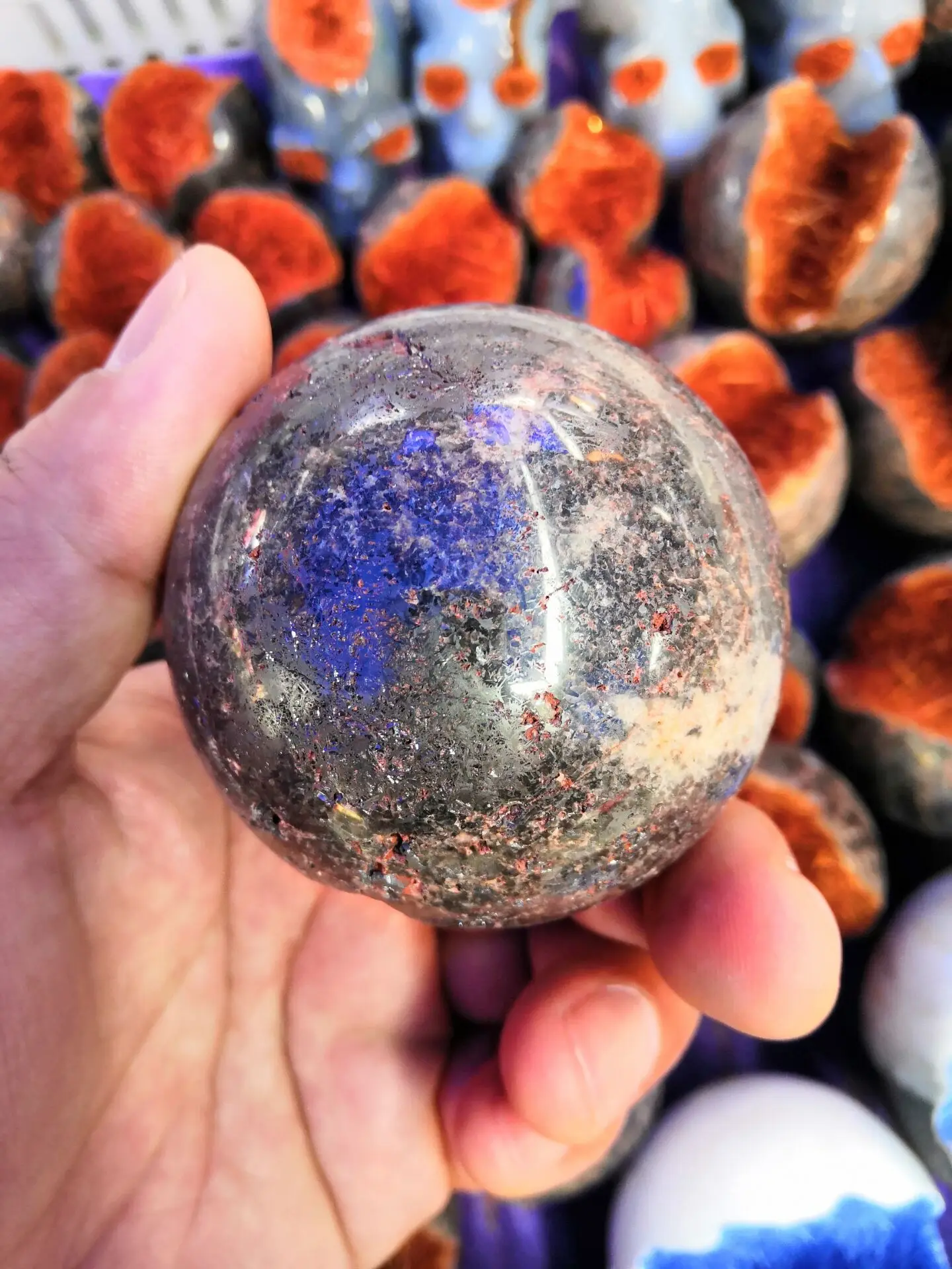 Rare Moroccan Open Smile Phosphorus Magnesium Mine Healing Ball