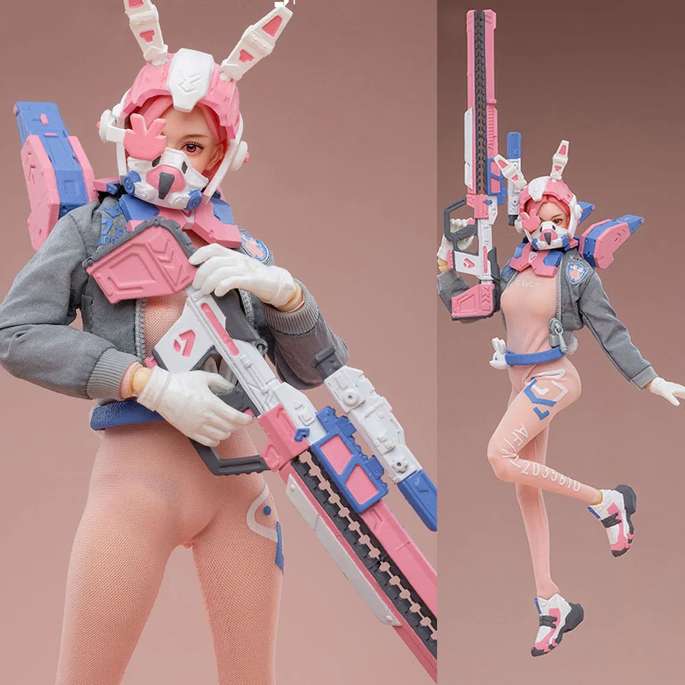 

JOYTOY FRONTLINE RABBY 1/12 Women Soldier Rabbit Girl Warrior Kawaii Fighting Beauty Lan Dolls Full Set 6Inch Action Figure