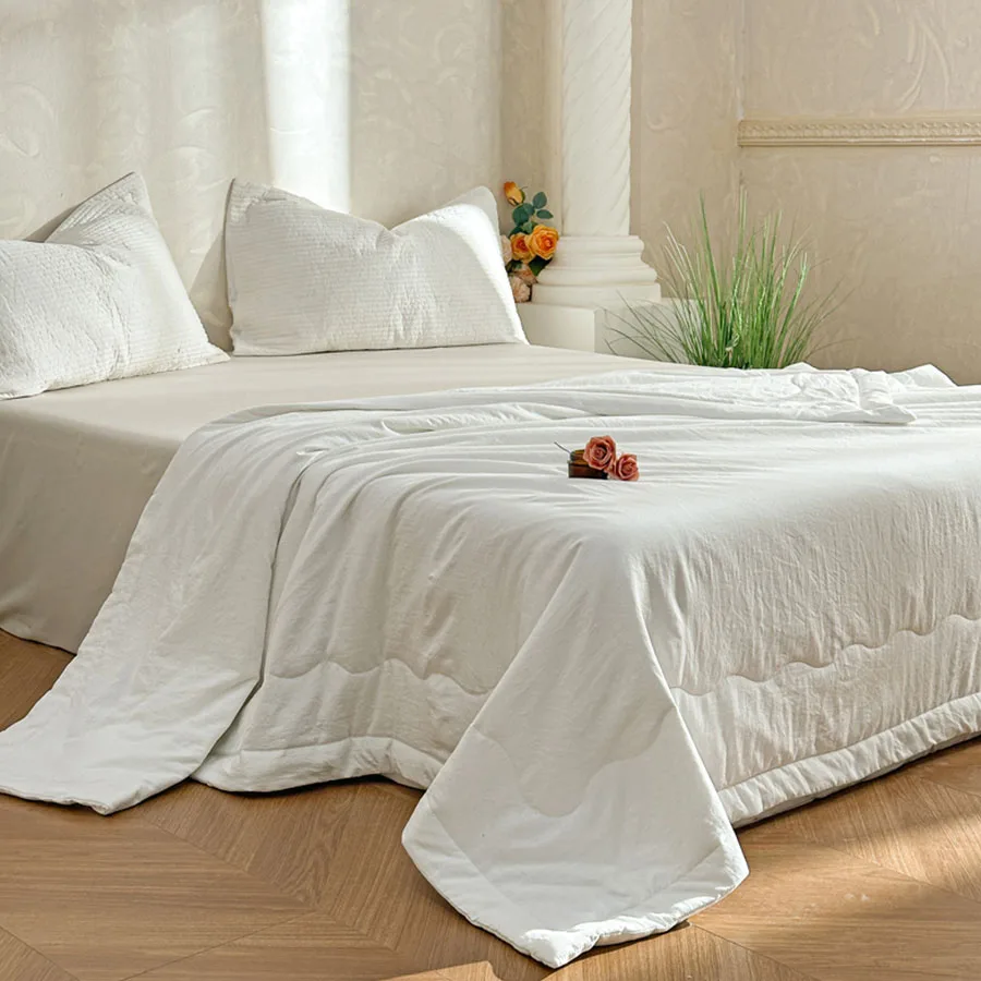 Summer Air Conditioning Washable Cotton Quilt - Machine Washable Double-Layer Cooling Quilt Core, Double-Sided Oversized Quilt