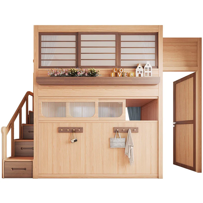 

Siblings, small apartment type, separate beds do not disturb each other, one man and one woman, one room becomes two rooms