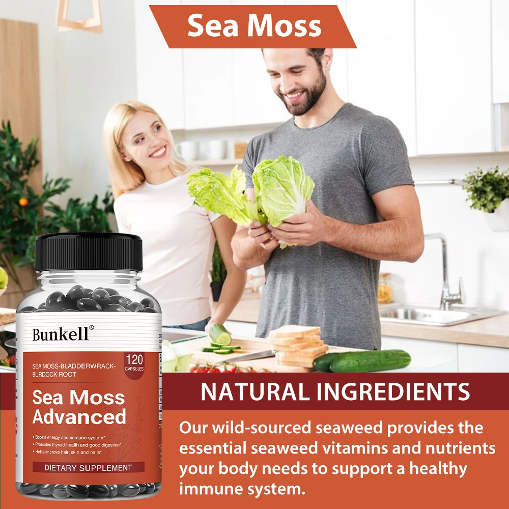 

Sea Moss Advanced - High-Potency Vegan Superfood with Bladderwrack and Burdock Root,Overall Health and Immunity Support