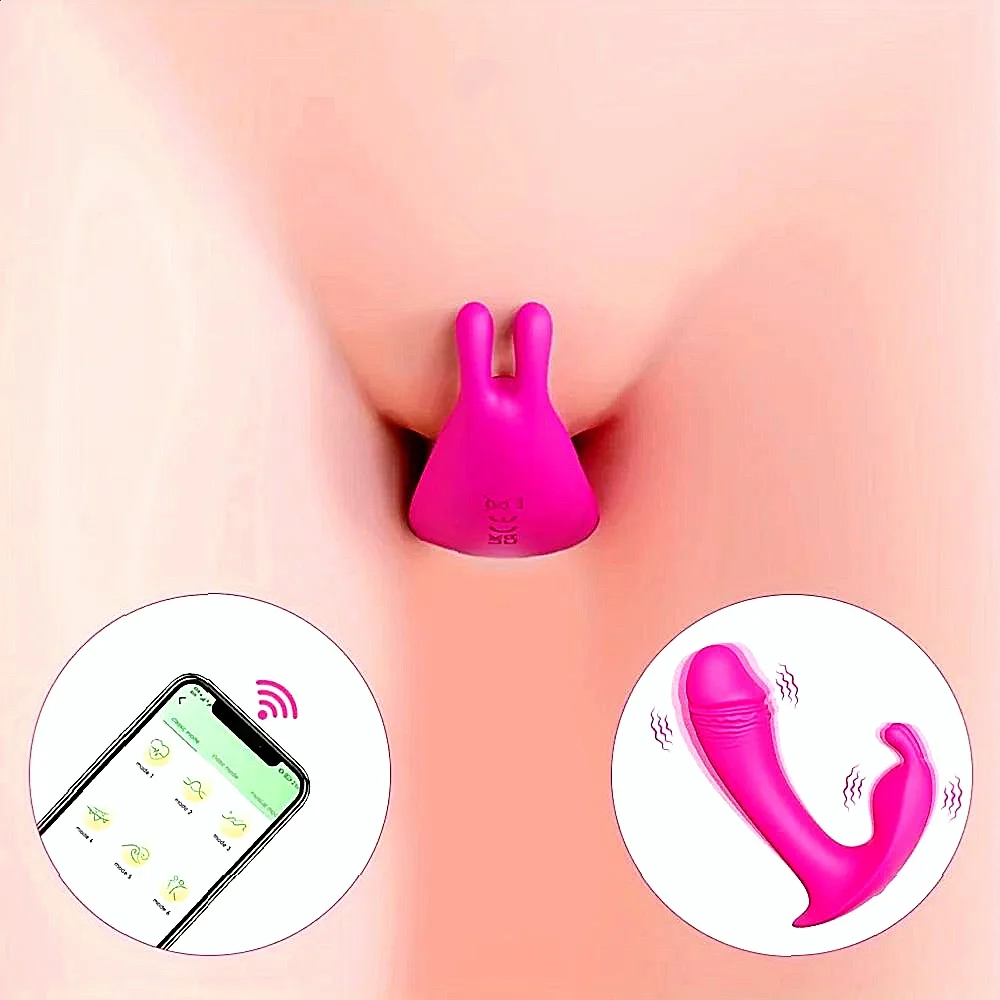 قضيب هزاز يمكن ارتداؤه مناسب للنزهات يتضمن عملية عن بعد تعتمد على التطبيق مع تحفيز البظر المدمج وG Spot