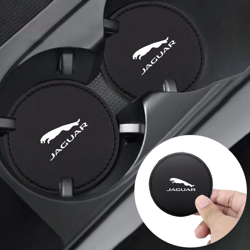 2Pcs Car Non Slip Water Cup Pad For Jaguar XE XF XJ F-Type F-Pace XFR XKR XEL XJS XFL XK XJL XJ6 E-Pace Car Interior Accessories