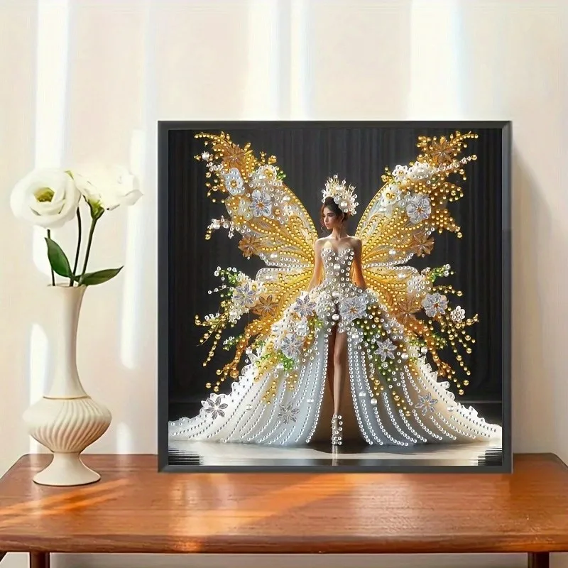 Fairy Princess Pattern Diamond Painting Set, DIY Handmade with Special Shaped Crystal Water Diamond Part, Perfect Home Wall Deco