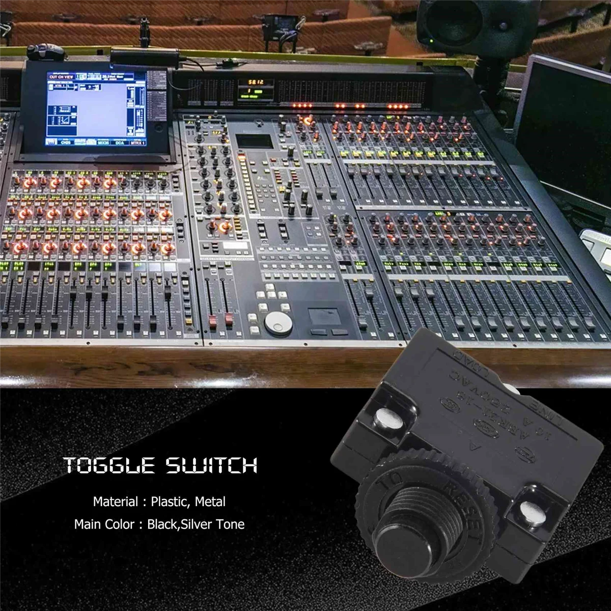 125/250VAC 50/60Hz 10A Terminais de 2 pinos -101E AC DC Chave seletora