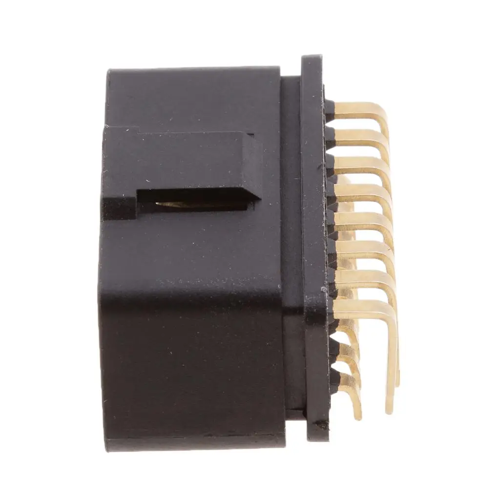 دولتي obdii obd2 16 دبوس 90 درجة زاوية ذكر موصل قابس محول