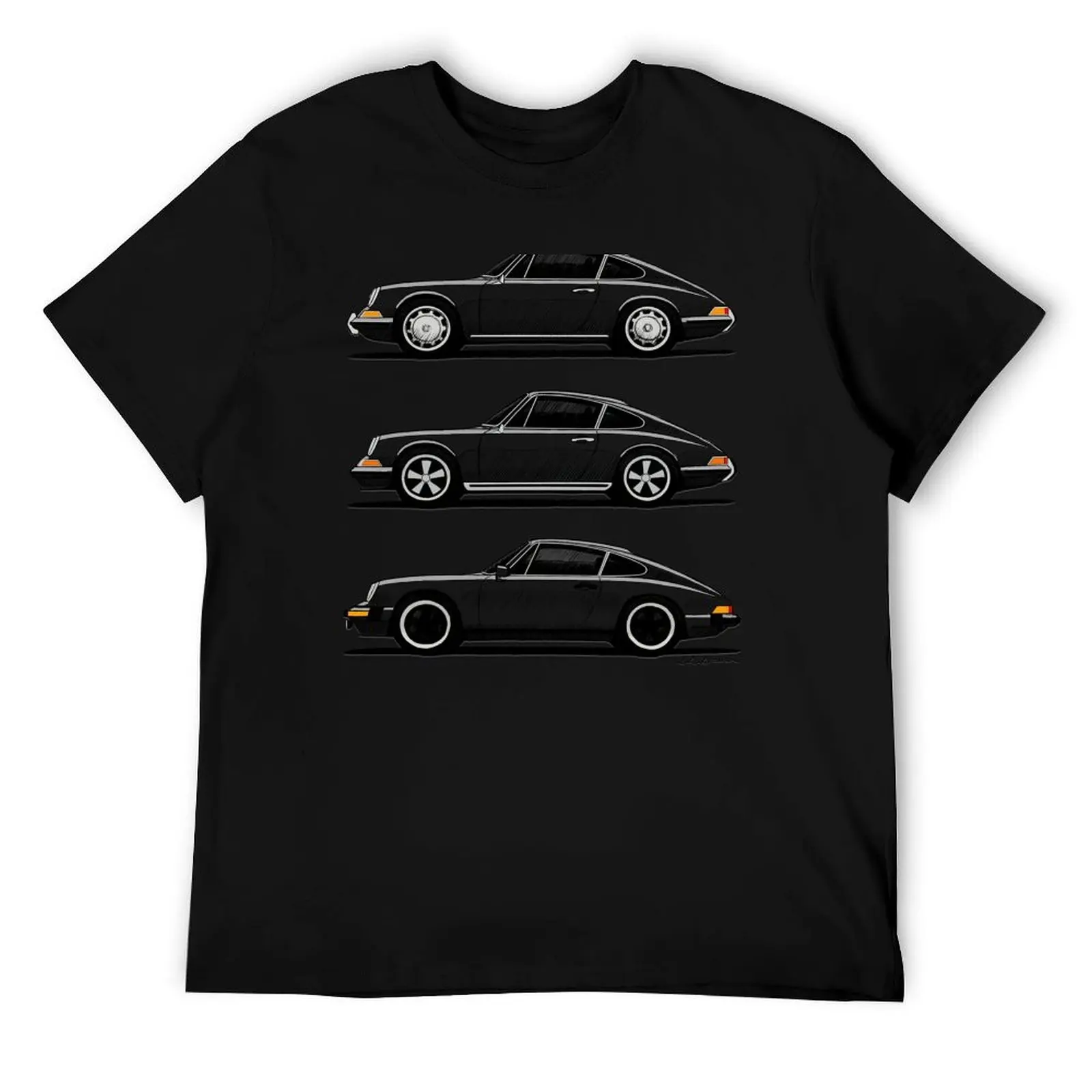 

My drawing of the first three generations of the classic sports coupe from Stuttgart suffenhausen T-Shirt