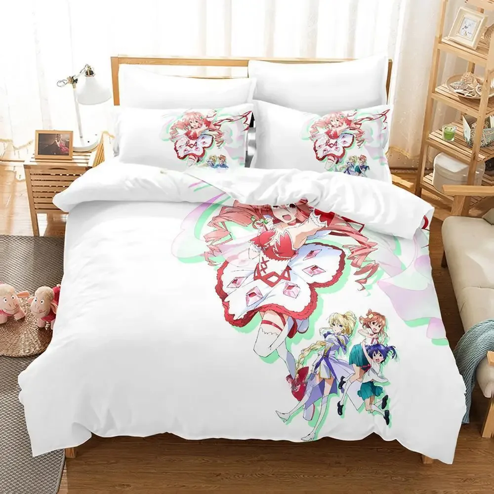 

Anime Kawaii Girl Matoi the Sacred Slayer Bedding Set Single Twin Full Queen King Size Bed Set Adult Kid Bedroom Duvetcover Sets