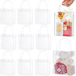 1PCS Clear Tote Waterproof Bag Reusable PVC Clear Shopping Bag Shoulder Handbag Environmentally Travel Storage Bag Shoes Bag