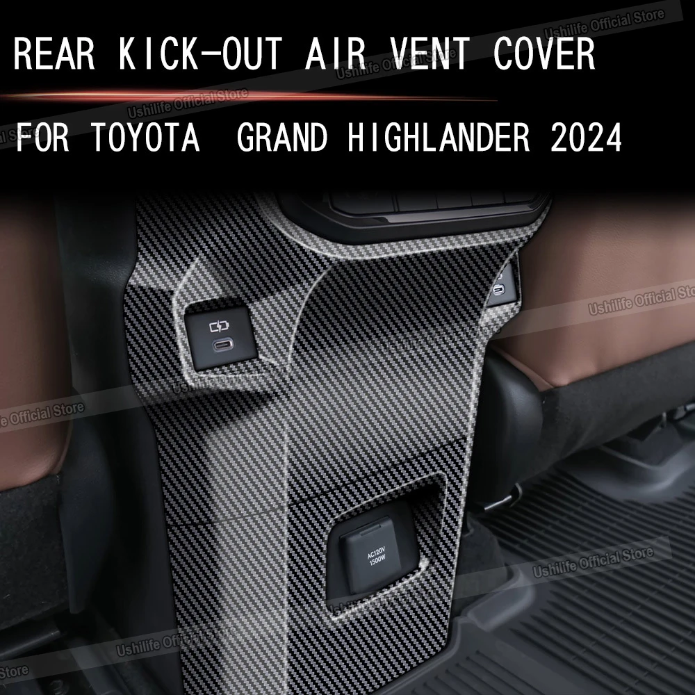 For Toyota Grand Highlander 2024 2025 Car Rear Air Conditions Outlet Cover AC Anti-Kick Vents Panle Conversion Accessories