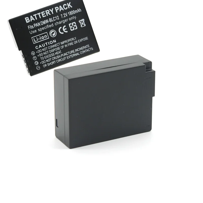

4 шт., 1800 мАч, сменный аккумулятор DMW-BLC12 для камер Panasonic, литий-ионный аккумулятор, совместимый с цифровыми камерами Lumix