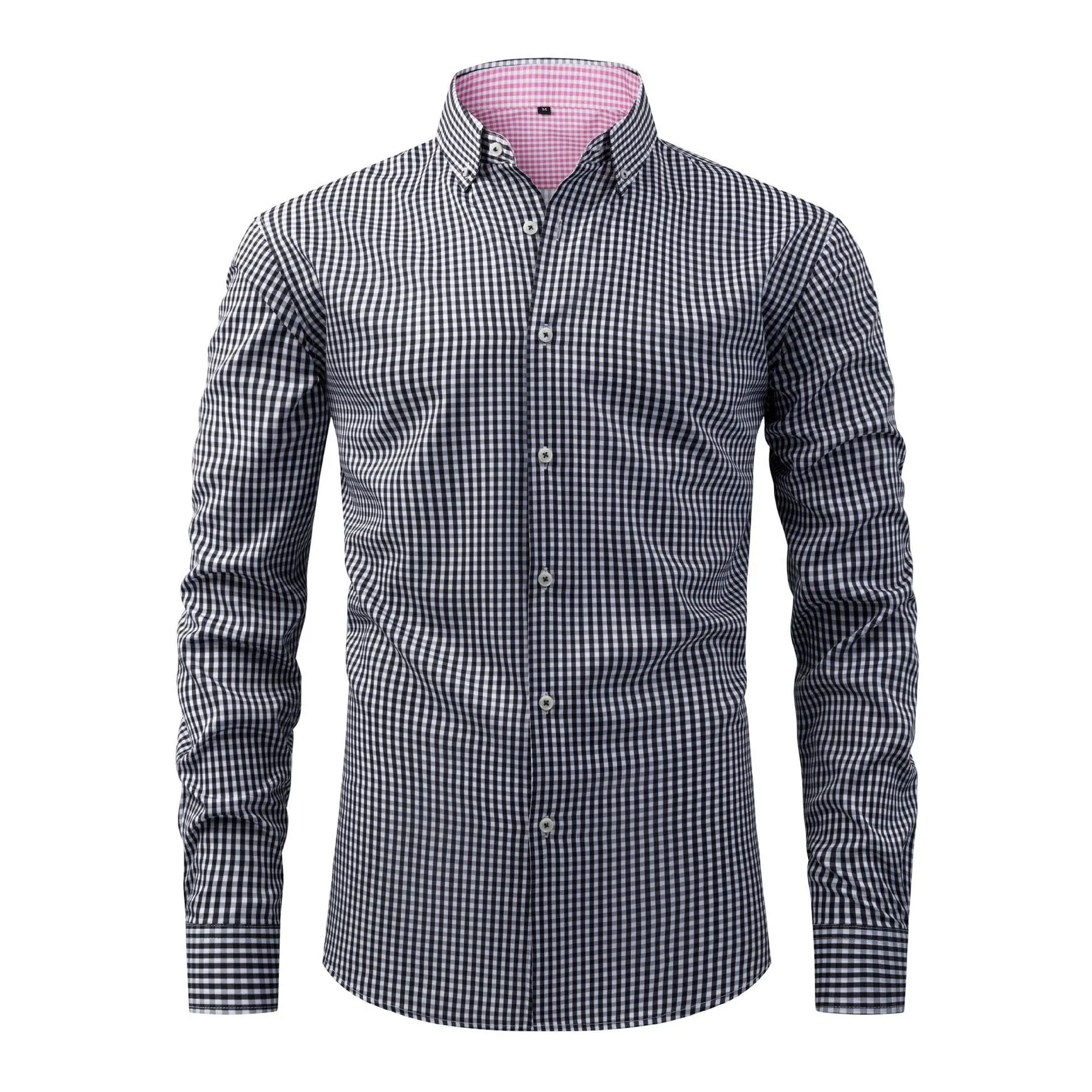 

Men's Stretch Digital Print Long Sleeve Shirt Turn-Down Collar Casual Shirts And Blouse