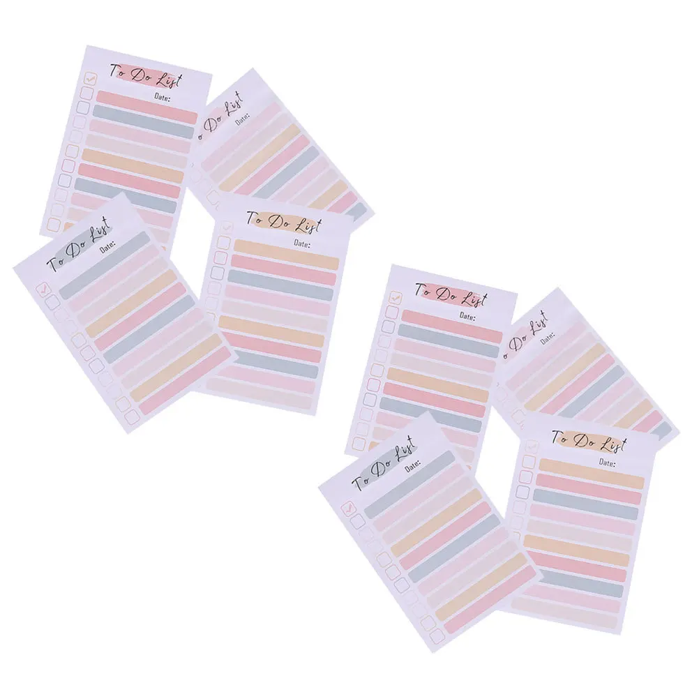 

2pcs Colorful Tearable Memo Pads Portable Self-Adhesive Note Stickers For Office Home Daily Use