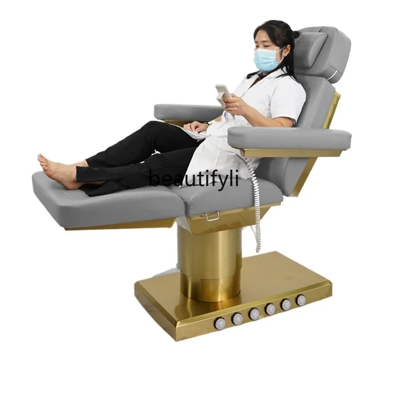 Electric foot control adjustment household beauty bed tattoo embroidery beauty treatment multi-function bed Y