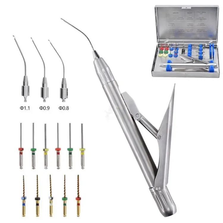 Premium Press-type Reusable Broken Root Canal File Extractor Removal System Kit For Dent al Endodontic Treatment