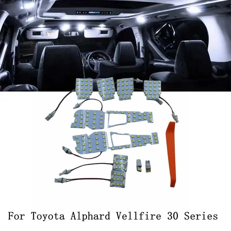

LED Interior Dome Map Light Car Bulbs Atmosphere lamp License plate light Tailbox For Toyota ALPHARD VELLFIRE 30 Series