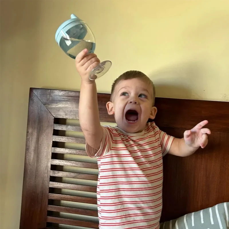 Baby Feeding Drinkware Cup Newborn Learning Hand Shank Bottles Silicone Tableware Toddler Water Bottle Baby Accessories goblet