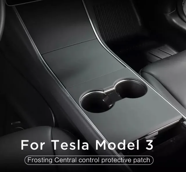 3 SZTUK ABS Czarny samochodowy panel sterowania centralnego Naszywka ochronna dla Tesla Model 3 2017-2020 Tesla Model Y Akcesoria do wnętrza samochodu