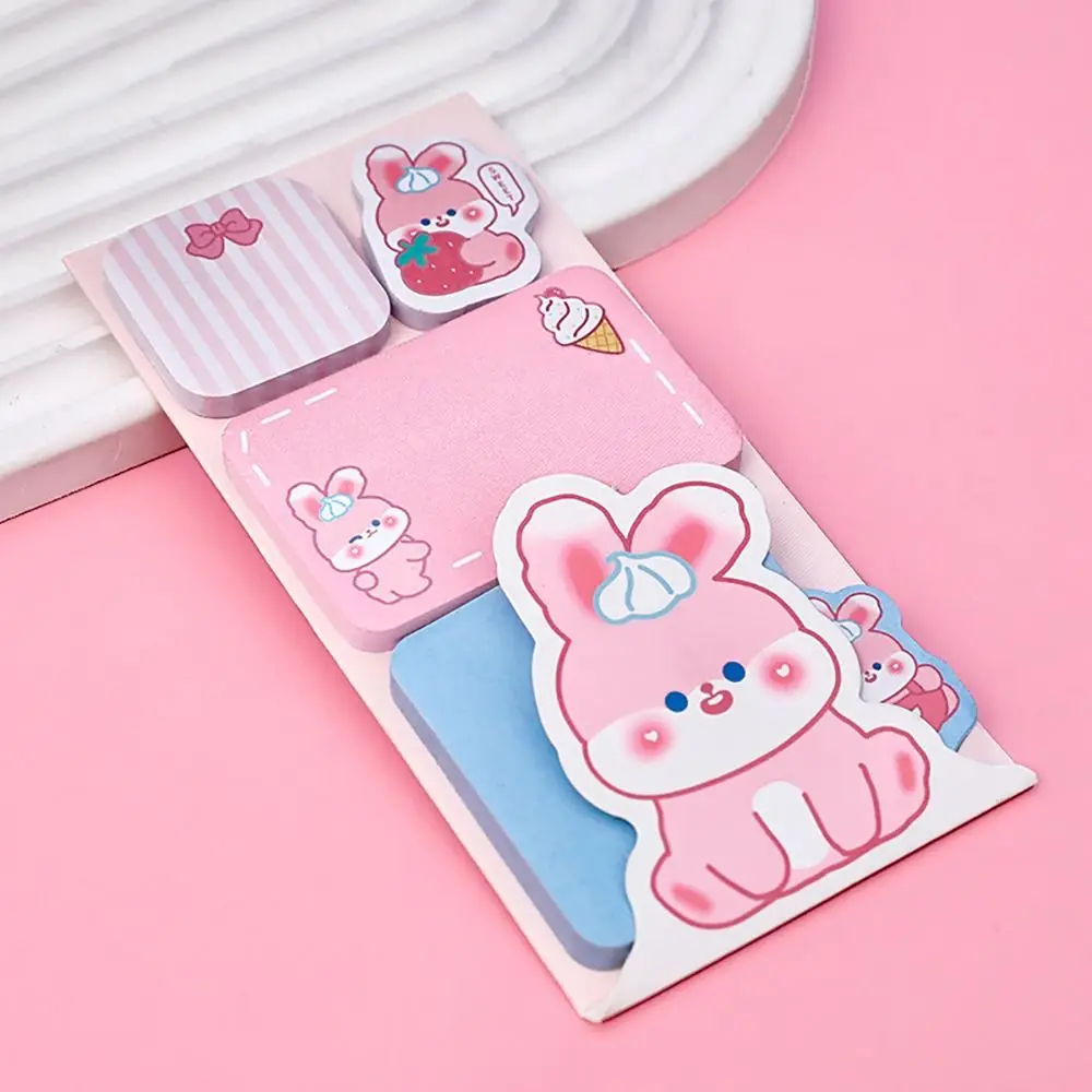 100Sheets Kawaii Stationery Sticky Notes Cartoon Animals Notepad Message Notes