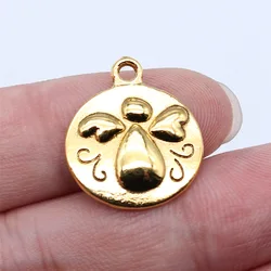 WYSIWYG 10pcs 21x18mm 3 Colors Angel Charms Pendant For DIY Jewelry Making Handmade Jewelry Craft Findings
