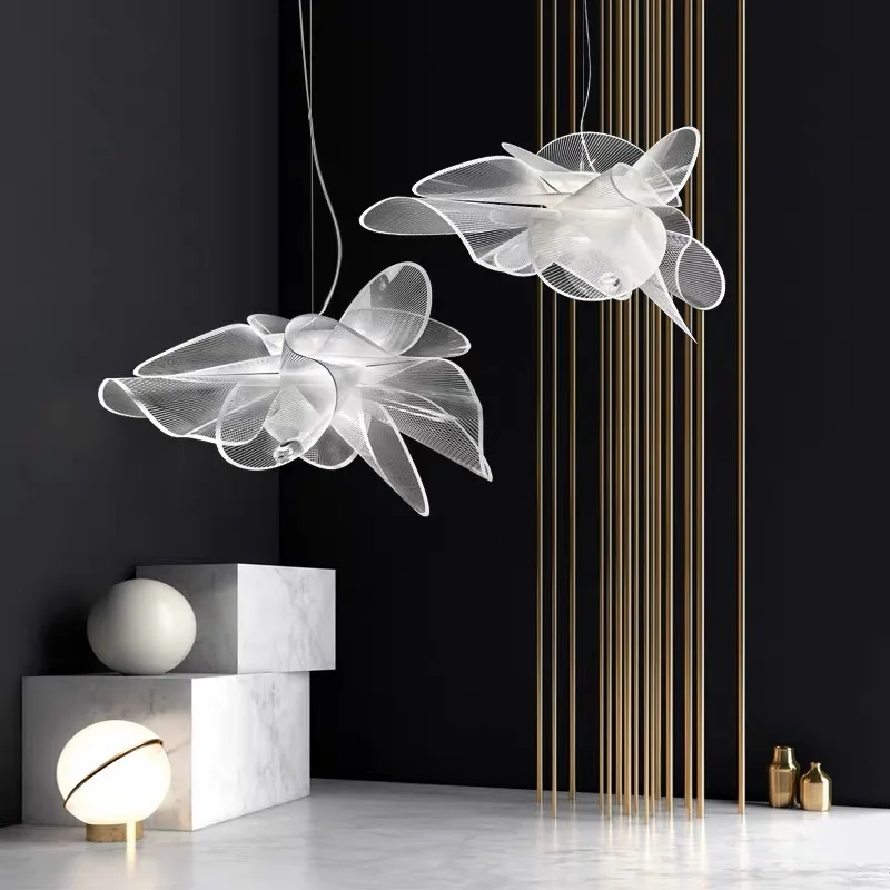 New Modern Floral Led Chandelier Lighting For Living Dining Room Pendant Lamp Home Decor Bedroom Kitchen Hanging Light Luminaire