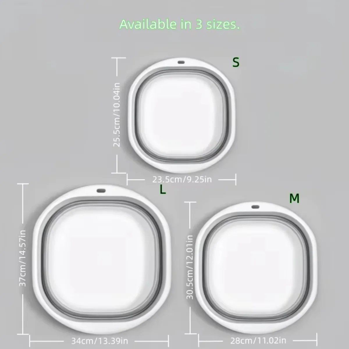 Portable Collapsible Basin | Space-Saving Foldable Tub for Travel & Outdoor | Made of Thickened PP+TPR Material