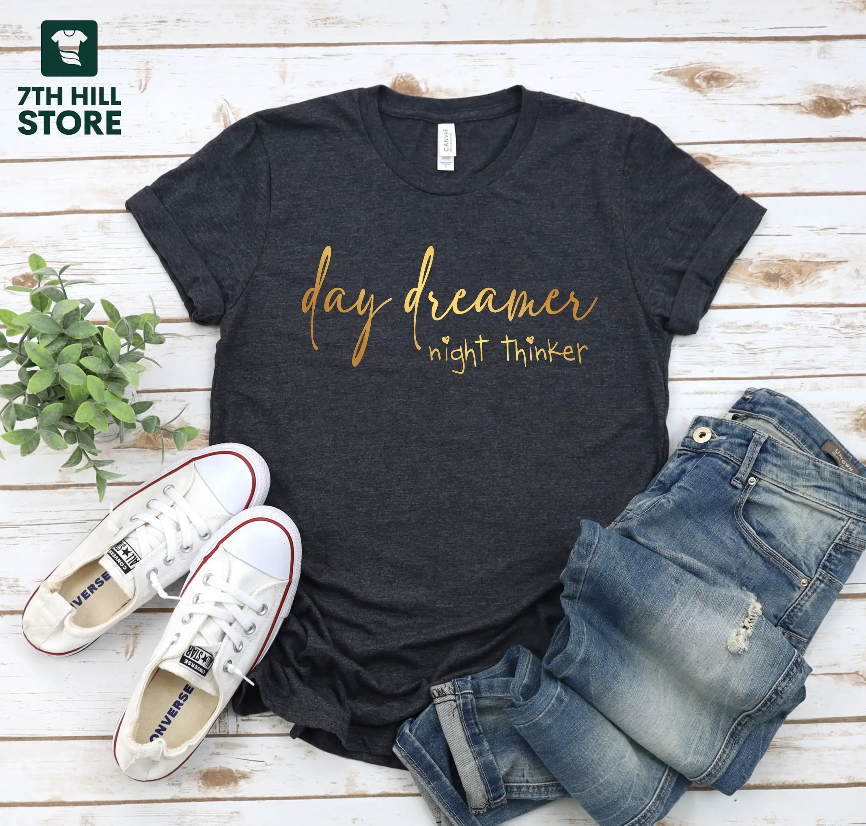 Day Dreamer T Shirt Night Time Thinker Motivational Inspirational for Her Mother Wife Mom Life