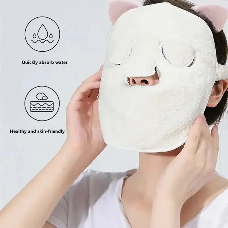 Face Steaming Towel Reusable Wet Compress Steamed Face Towel Skin Care Reusable Facial Steamer Thickened Salon Spa Beauty Tools