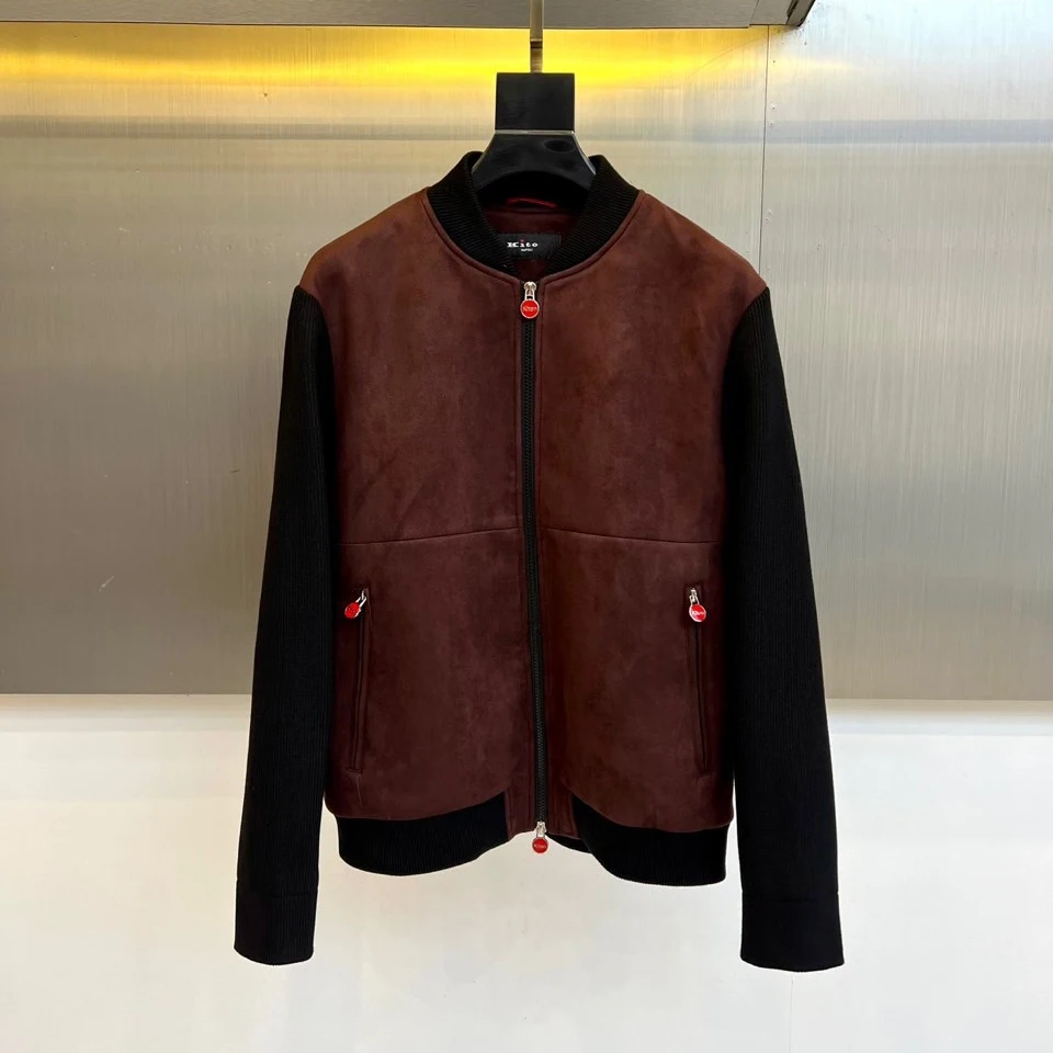 

Ktion autumn and winter explosion color matching business versatile casual fashion men's baseball collar jacket