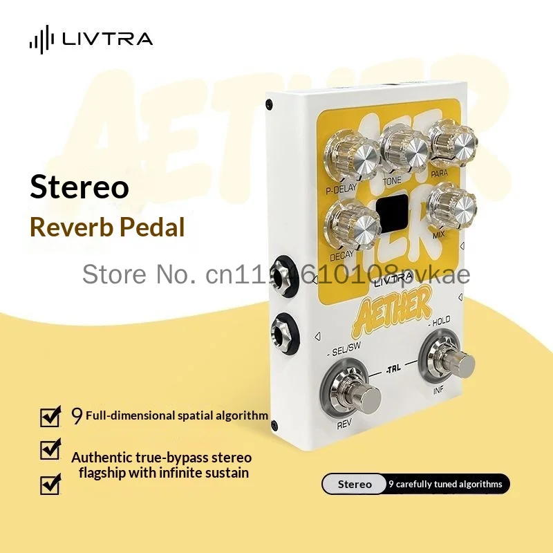 Hot In Stock Livtra Stereo Digital Reverb Effect Pedal Dual Footswitch True Bypass Guitar Effect Processor For Music Performance view 2