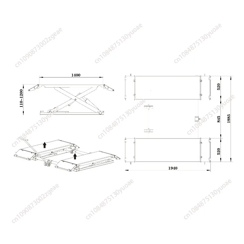 Lift Small scissor lift Car movable maintenance Lifting platform lift