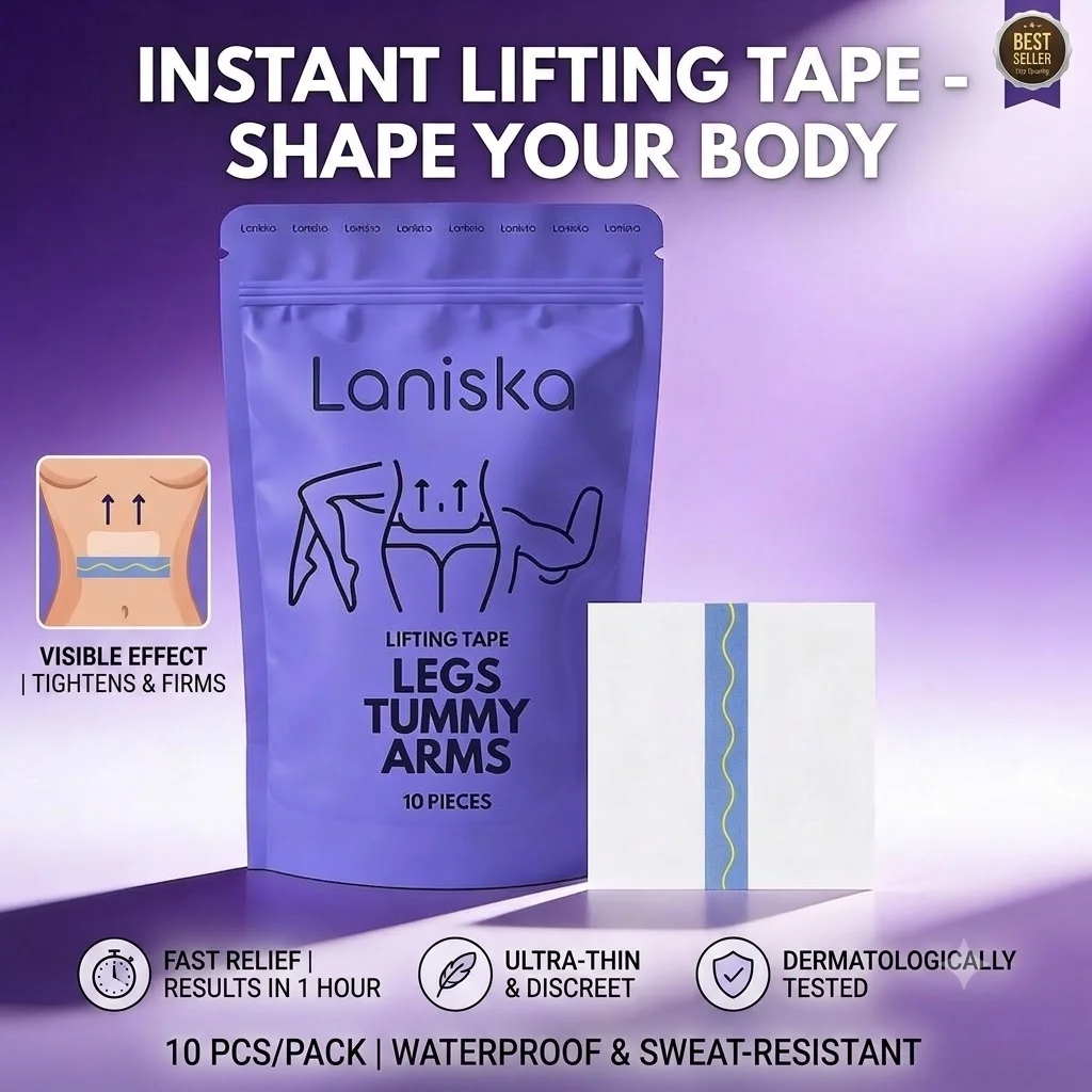 Laniska Lifting Tape 10Pcs Legs Tummy Arms Instant Lift Invisible Sweatproof Body Shaper Anti Sagging Contouring Patches