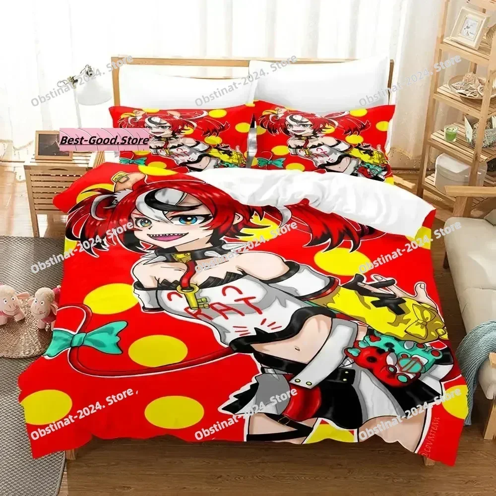 Hakos Baelz Bedding Set Printed Bed Set With Pillowcase Duvet Cover Soft Single Double Queen Super King Size Aldult Kid Bedroom
