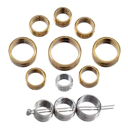 10pcs 5pcs 2 Hole Stainless Steel Round Frame Spacer Beads DIY Necklace Bracelet Earring Circle Connector Pendant Jewelry Making