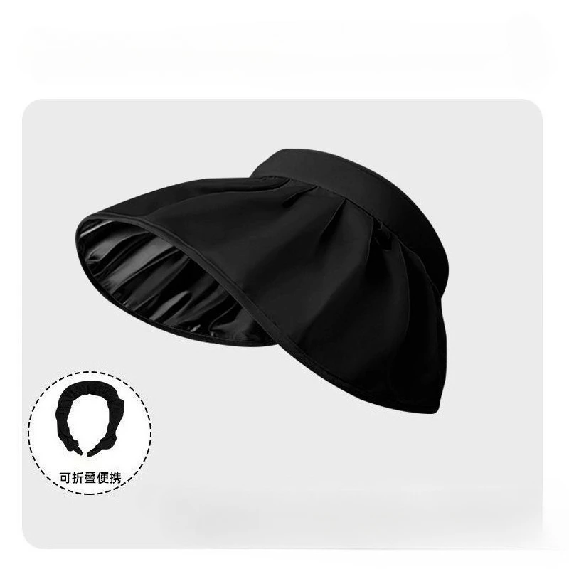 

Sunscreen Hat for Women in Summer UV 2025 New Sun Hat Shell Empty Top Hat Covers Face Large Brim Can Be Folded