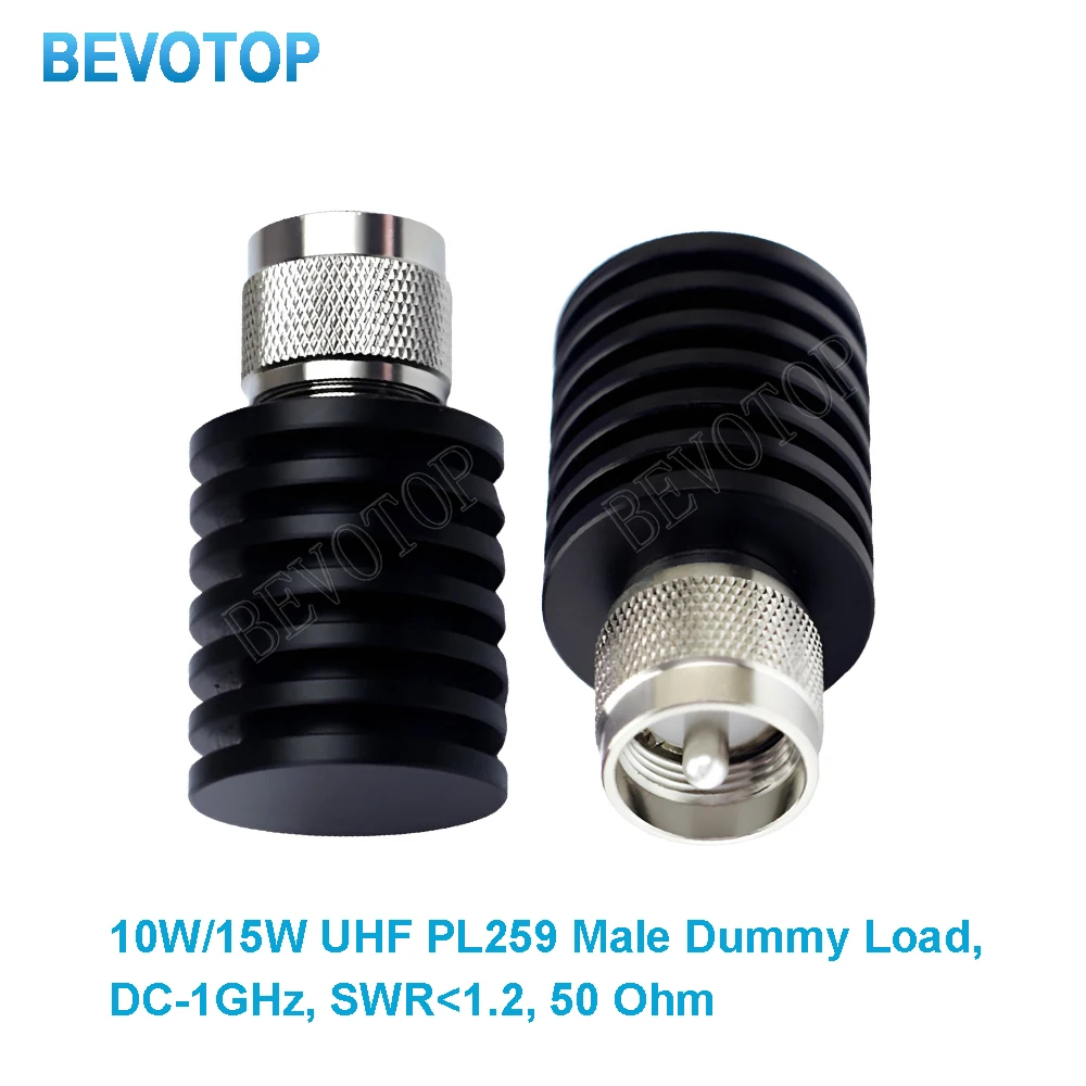 PL259 SO239 PL-259 UHF Male 10W 15W coaxial Termination DUMMY load 50ohm DC to 1.0GHz with heat sink low standing wave VSWR