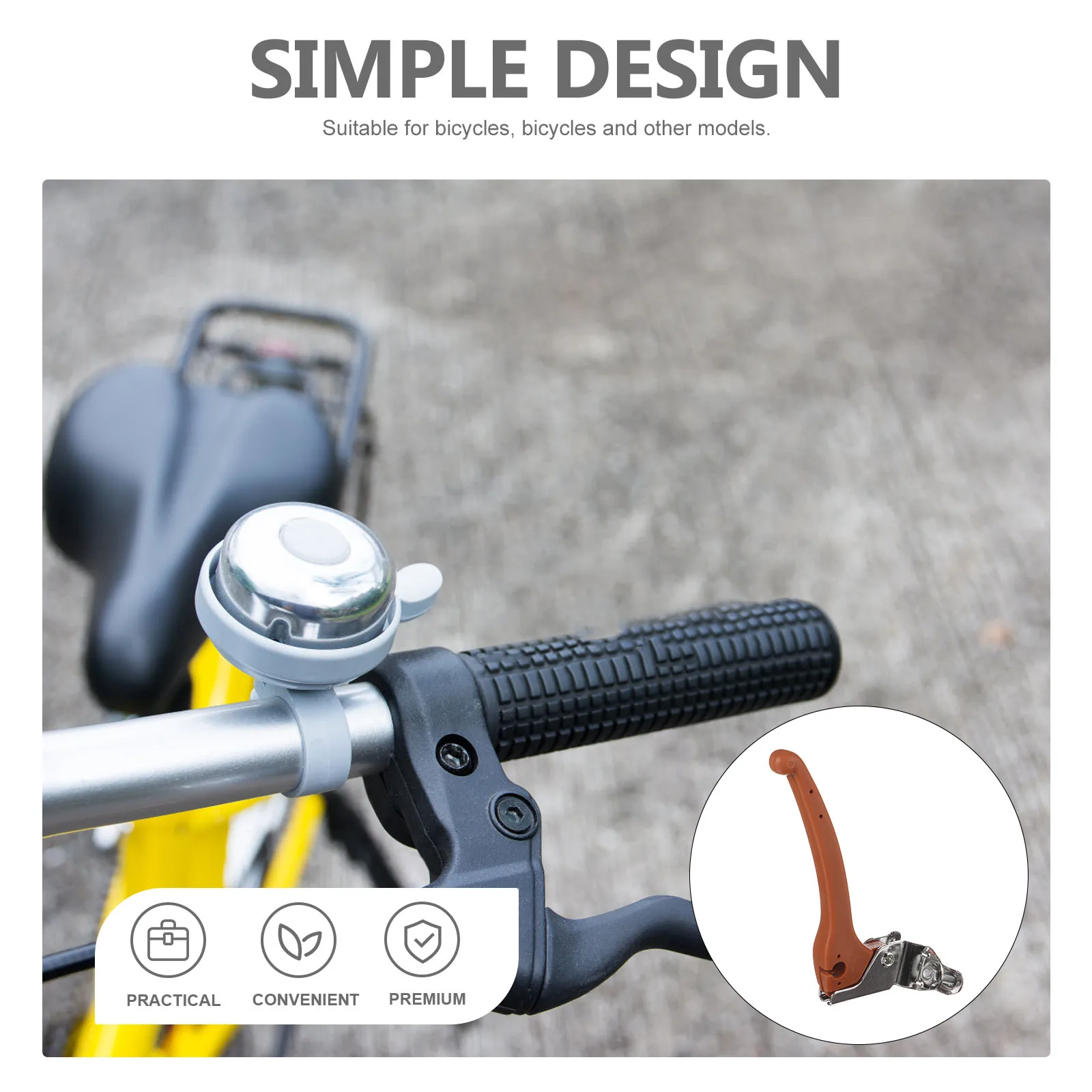 

2 Pcs Levers Replacement Lever Handle Brown Alloy Sturdy Lightweight Smooth Bike Accessories Cycling