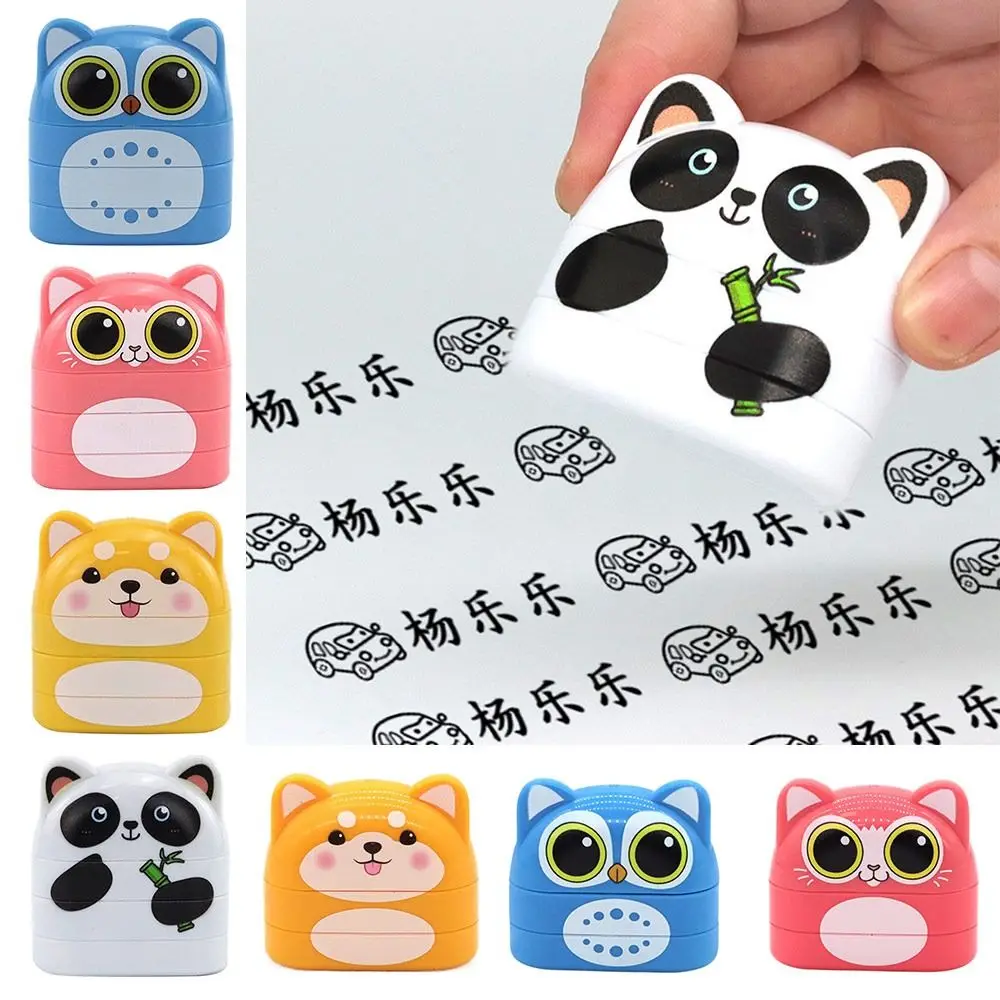 Waterproof Kid Clothing Stamper Not Customizable Cartoon Children Name Stamp Labeling Non-fading Kindergarten Name Seal Stamp