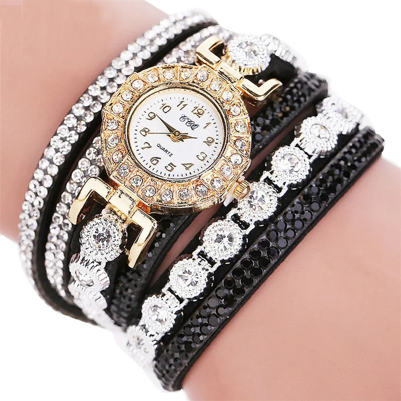 2023 New Alloy Diamond Ring Bracelet Watch Digital Face Korean Velvet Ladies Quartz Watch  Women Watch Chain Bracelet Set Gifts