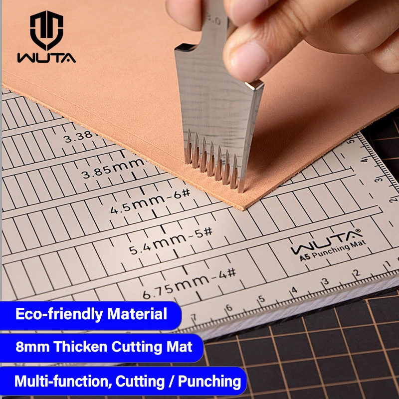 WUTA Professional 8mm Thicken Leather Punching Board A4 A5, Cutting Mat, Engraving Pad, Carving Knife Plate DIY Craft Tools