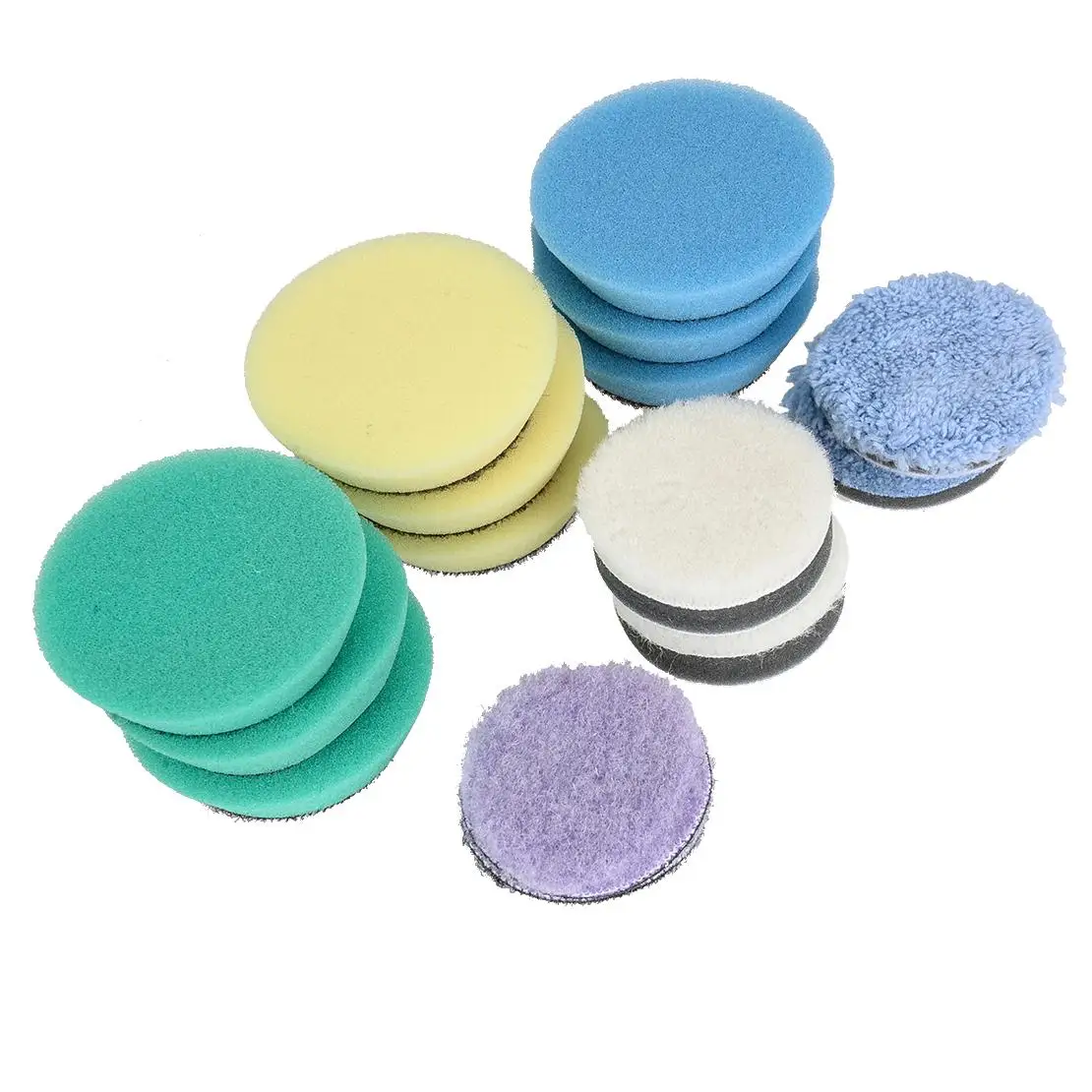 15Pcs/Set 2 Inch Car Polishing Sponge Pad Buffing Waxing Foam Wheel Fast Finishing