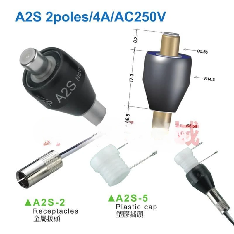 2-way 4A slip ring A2S A2H A4H conductive slip ring M205C M430C