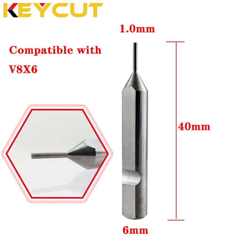 自動鍵複製機,フライス盤,トレーサーフィット,錠前屋ツール,v8,x6,2.0mm, 1.0mm