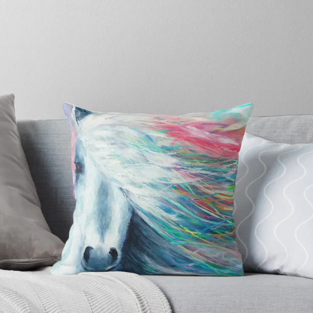 Rainbow Horse Throw Pillow christmas ornaments 2024 luxury sofa pillows Pillow